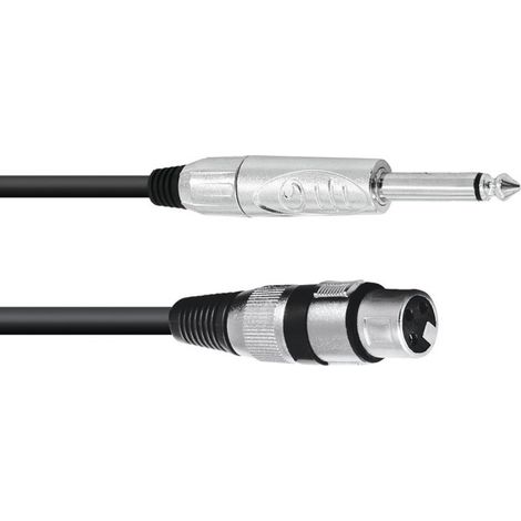 Kabel AC-50 XLR-Kuppl./Klinke-St.mono 2m Anschlusskabel Stecker Audio HiFi Ominitronic