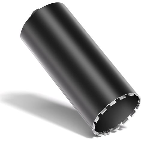 Wiltec Foret diamant pour Carotteuse Ø 200 mm – Haut rendement – 1¼ UNC – Longueur 450 mm – Métal fritté – Forage à humide – Chantier Carrelage Béton – Trépan Couronne Diamant