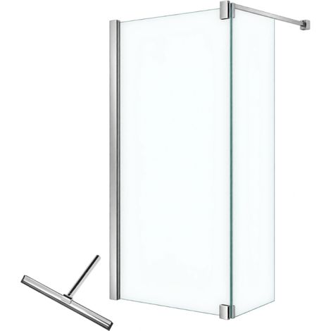 Paroi de douche NOVELLINI Lunes H 120x195 avec volet pivotant et raclette (1/4)