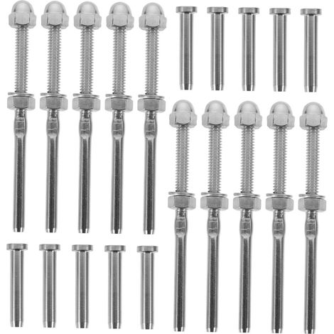 Kit de 10 connecteurs de rambarde en acier inoxydable (1/5)