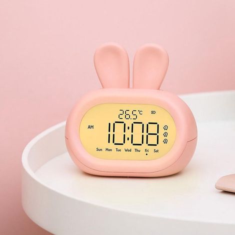 dessin Anim Lapin Expression Rveil Multifonctionnel Intelligent Lumineux Lectronique Horloge Enfants Tudiants Assoupi Rveil Numrique (1/5)