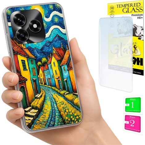 Schutzhülle für Honor X5C Plus / X5C 4G mit Fotorückseite (ART) und 9H-Glas (1/5)