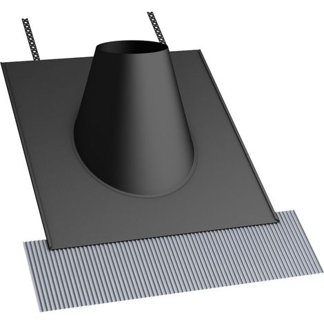 JONCOUX Solin toiture - Apollo Pellets 2.0 - Ø80 mm - pente 10 à 30° - RAL 9017
