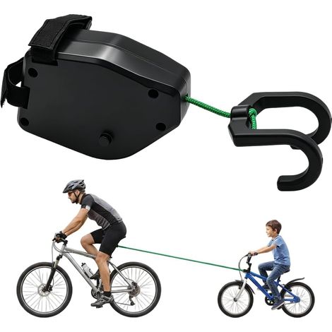Corde de Remorquage de Vélo Rétractable Barre Traction Velo Enfant 2,5 m Portable Corde de Traction pour Enfants Corde de Traction pour VTT Electrique Balades Famille Capacité de Charge 90 kg (1/5)