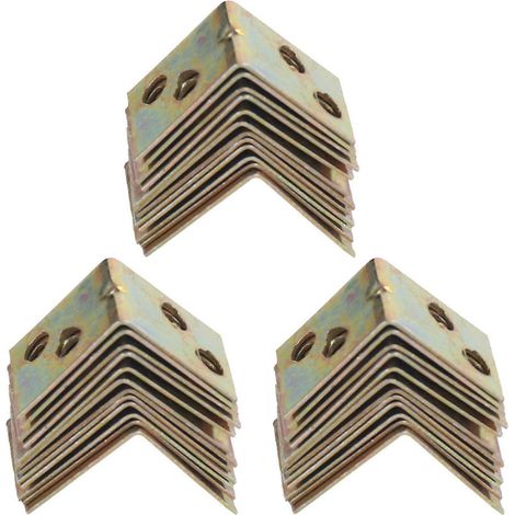Support d'étagère métallique à angle droit de 90 degrés, lot de 36, couleur laiton. - AquaForge (1/5)