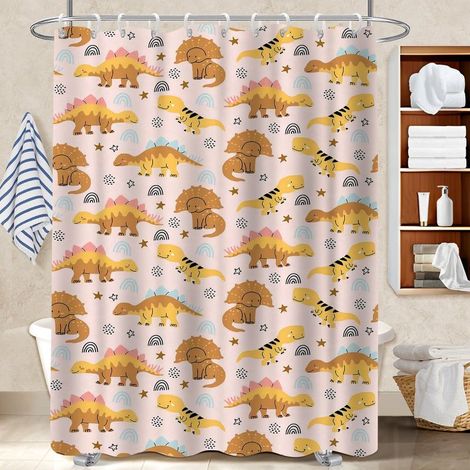 Rideau de douche en polyester 180x180 antifongique bâche de douche pour délimiter l’espace dans une salle de bain ouverte (1/5)