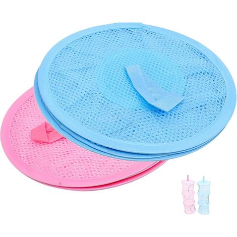 Filet de séchage pour sous-vêtements (lot de 10), pliable, idéal pour le placard, la salle de bain et la buanderie. Couleurs assorties. Gain de place. (1/5)