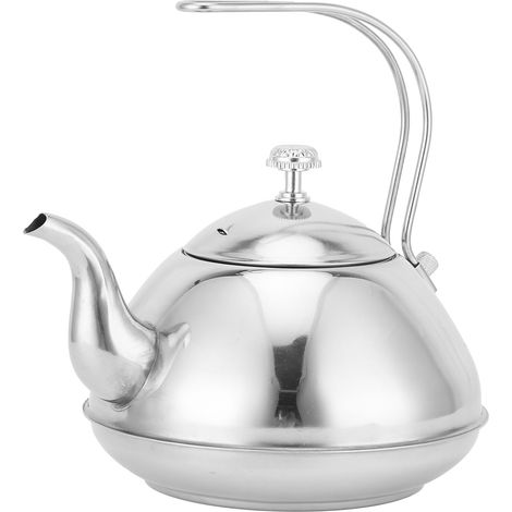 Dickwandiger Edelstahlkessel mit Tee-Einsatz, nicht magnetisch, 2 l, für Zuhause und Büro. (1/5)
