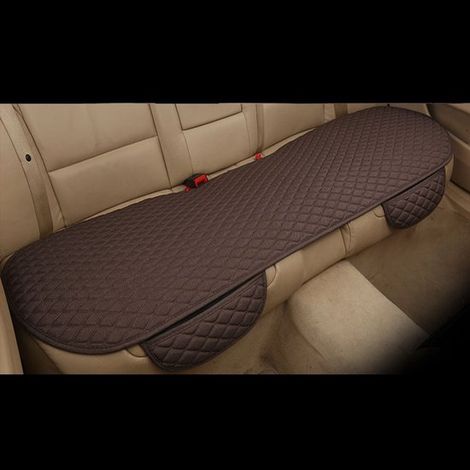 Coprisedile auto, sedile posteriore, in lino traspirante, beige, 134 x 50 cm (1/5)