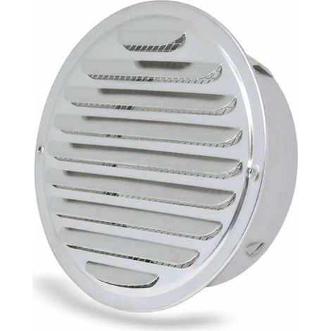 Grille d'aération ronde en acier inoxydable – Diamètre 100 mm – Ventilation avec filet, montage facile (1/4)