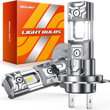 Ampoule LED blanche H7, kit de conversion halogène, format halogène 1:1, installation facile (Plug and Play), lot de 2 (1/5)