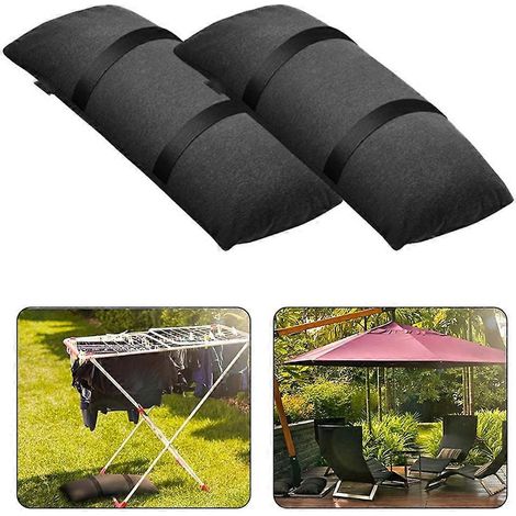 Base en croix robuste avec revêtement en tissu 600D (2 pièces) - Base de poids de 49 lb pour parasols de marché de terrasse ( ) (1/5)