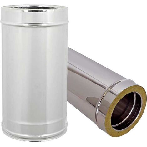 TUBO INOX DOPPIA PARETE DIRITTO 50 cm. Ø130/180 mm
