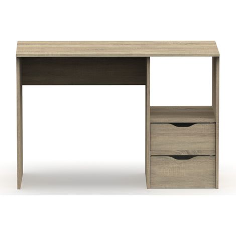 Bureau 2 tiroirs coloris Cambrian - Hauteur 76 x Longueur 115 x Profondeur 50 cm -PEGANE-