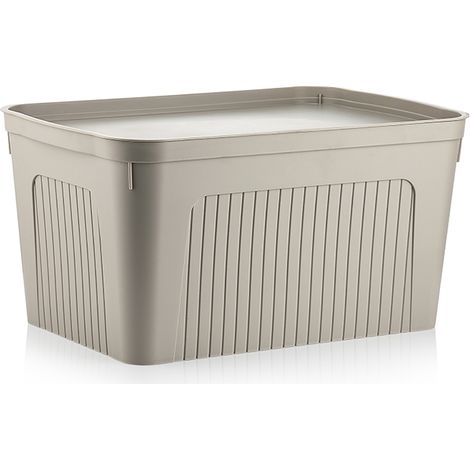Contenitore in plastica Binio da 27 litri, beige (1/3)