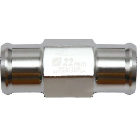 Universeller Schlauchadapter für 18/22-mm-Motorrad-Wassertemperatursensoren mit 2 Schlauchschellen – Schwarz
