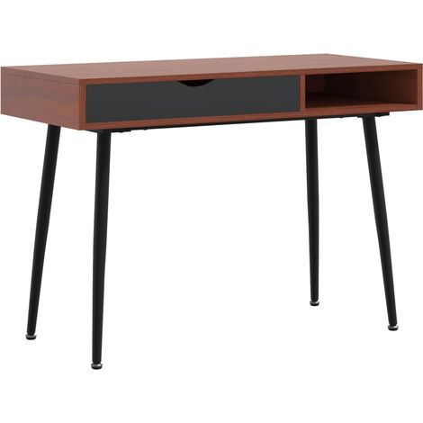 vidaXL Scrivania con Cassetto Marrone 110x50x75 cm Legno Multistrato (1/5)
