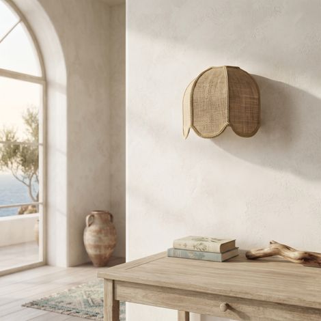 Aplique de Pared con Pantalla en Yute Natural  Serie IRIS (1/5)
