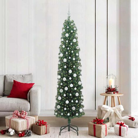 Künstlicher Weihnachtsbaum mit 300 LEDs mit Ständer Grün 210 cm