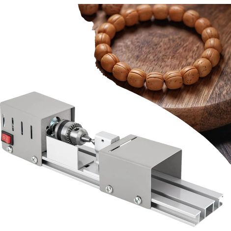 Machine à polir les perles, Alliage de fer et d'aluminium de haute qualité, Design compact de bureau, Convient pour le travail du bois et du métal, Moteur en cuivre pur, Réglable avec sept vitesses di (1/5)