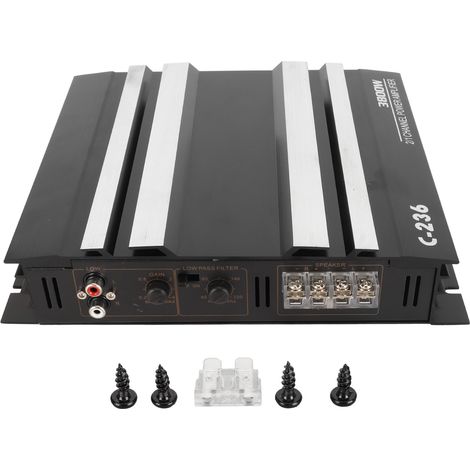Amplificateur Audio Voiture 2 Canaux 3800W, Alliage d'Aluminium, Dissipation Thermique Rapide, Haute Sensibilité 90dB (1/5)