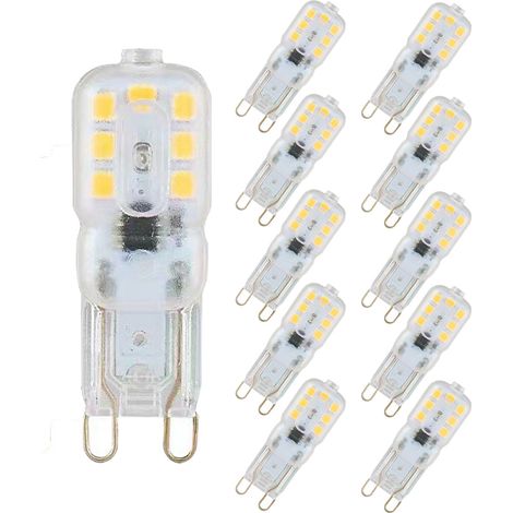 Ampoule LED G9 3W blanc chaud, équivalent 25W halogène, 4,8 x 1,6 cm (1/2)
