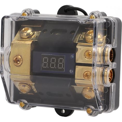 Bloc de Distribution Audio Voiture - Universal - Entrée 1 Sortie 2 pour Câble 0/2 Gauge, Cuivre, 100A, Protection Fuse Intégrée (1/5)