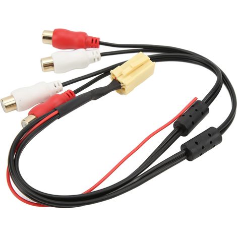 6-poliges Mini-ISO-auf-RCA-Bluetooth-Audio-Adapterkabel mit 4 Ausgängen für Peugeot Grundig Autoradios (1/5)