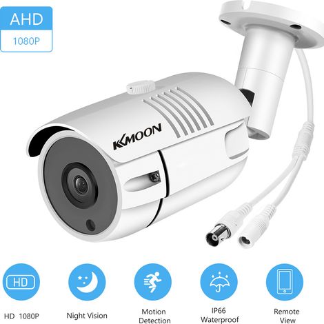 Caméra de sécurité analogique 2 MP, caméra de surveillance 1080p avec vision nocturne, résistante aux intempéries, pour la vidéosurveillance domestique (système NTSC), idéale pour une utilisation inté (1/2)