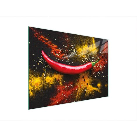 TAGLIERE IN VETRO 30x22 CHILLI (1/5)