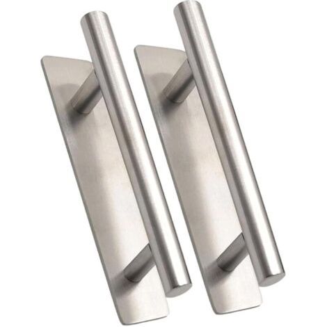 2 PCS Poignée de Meuble Autocollante, Poignée de Cuisine en Acier Inoxydable Sans Perçage Meubles Autocollantes Pour Armoires Cuisine Portes Coulissantes Porte Balcon Fenêtre (Argent, 150 mm)
