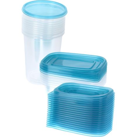 Cajas de almacenaje con tapa, 100 piezas (1/3)
