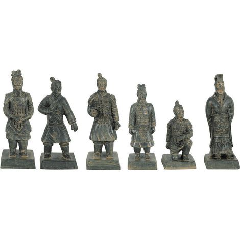 6 Statuettes guerrier chinois Qin S, hauteur 8.5 cm, décoration aquarium - animallparadise (1/4)