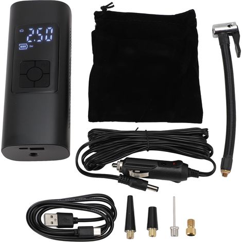 Cordless Tire Inflator Portable Air Compressor 60W 150PSI 6000mAh Portable Electric Air Pump with Pressure Gauge for Car Motorcycle (1/5)