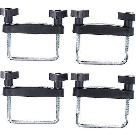 Kit de fixation universel pour barres de toit (4 pièces) avec boulons en U et clips de 8 cm de haute qualité. (1/5)