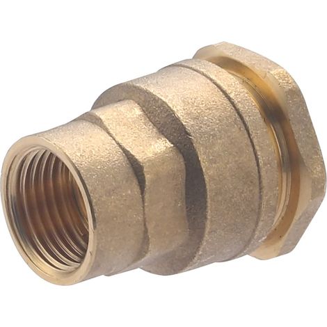 Noyon & Thiebault – Raccord femelle laiton pour tuyau polyéthylène Ø20 – Sortie 1/2 (15x21) – Étanchéité parfaite jusqu'à 10 bar – Installation rapide par compression