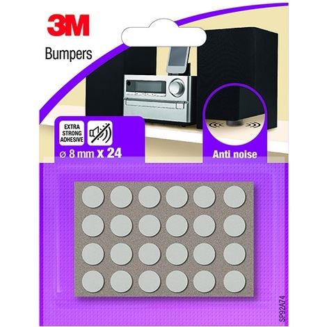 3M - 24 PARACOLPI ADESIVI ANTIRUMORE D 8MM