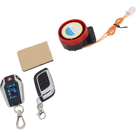 Système d'alarme antivol bidirectionnel pour voiture, système de sécurité universel PKE étanche avec écran LCD pour moto (sans dispositif de pression des pneus). (1/5)