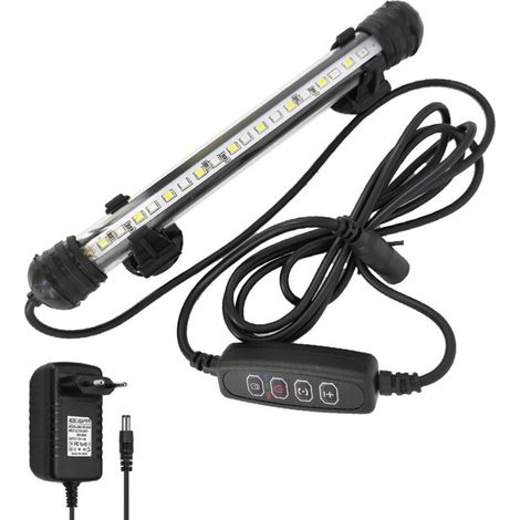 Lampe Pour Aquarium, Led Fish Tank Lighting, Aquarium Lamp Lampe Fonction de Chronométrage, Bleu et blanc,(38 cm)-DOU (1/4)
