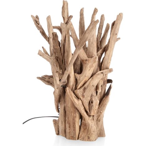 Lampada da Tavolo in Teak Marrone Rustica da Interno - ANANYA (1/3)