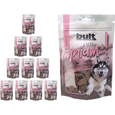 BULT Chips, premio para perros sabor carne de res, 10 x 100 g (1/3)