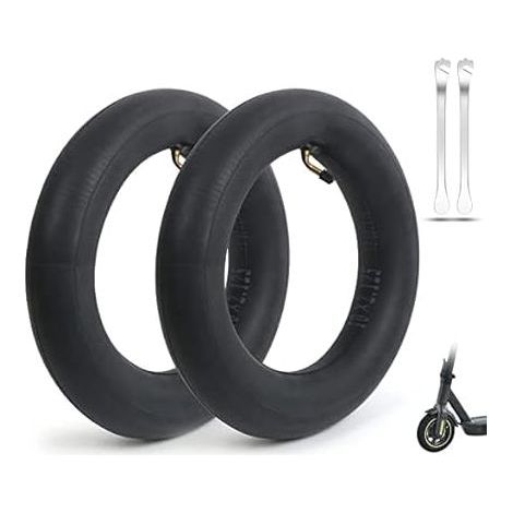 Chambre à Air 10 x 2.125 (10 Pouce),2 Pneus à Air Renforcée avec 2 Leviers Scooter Électrique,Double Épaisseur, Valve Renforcé, Pneu Roue Anti-Perforation Avant/Arrière Trottinette Électrique (1/5)