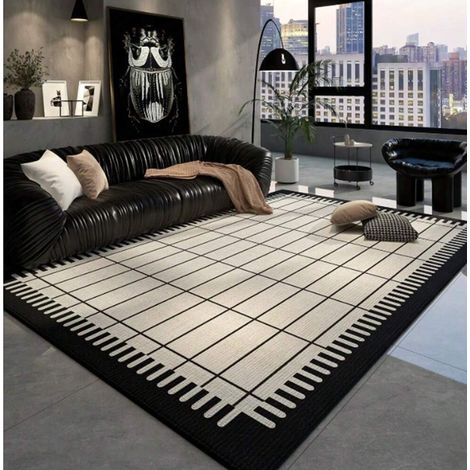 Tapis moelleux épais 200 x 250 cm antidérapant, antibactérien et anti-acariens, tapis de sol salon et chambre (1/5)