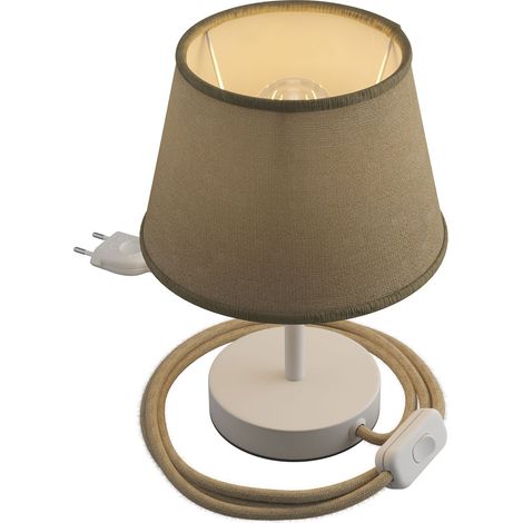 Abat-jour impérial, lampe de table en métal avec fiche à 2 broches, câble et interrupteur (1/4)