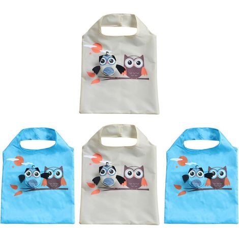 de courses pliables en polyester ornés d un adorable hibou