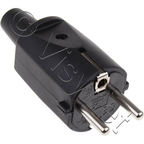 Universeel - fiche pvc 16a avec terre noir - - 5413534600021 (1/2)
