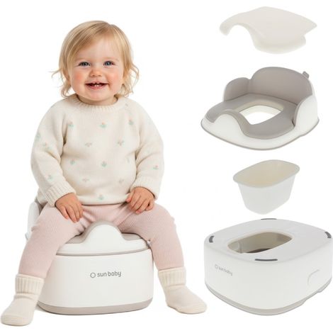 3-in-1-Töpfchen für Kinder: Toilette, Sitz, Fußstütze, Sun Baby