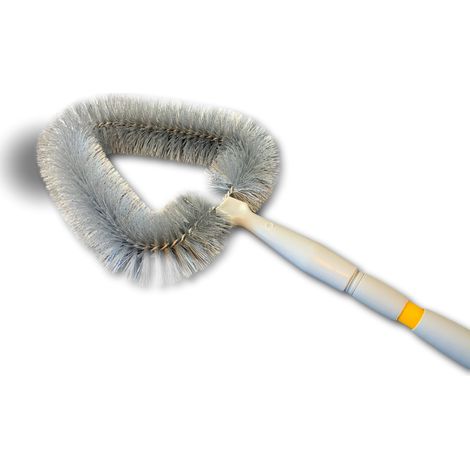 Tête de loup balai brosse vinyle  Manche télescopique 1 m à 1,75 m  Nettoyage poussière toiles d'araignées moutons - Quantité x 1 - Tête de loup éco manché