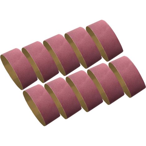 Jeffergarden Lot de 10 bandes abrasives grain 60, 610 x 100 mm, papier abrasif en oxyde d'aluminium pour bois, jade, métal, plastique (1/5)