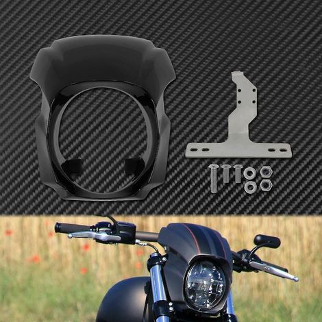 Carénage de phare avant de moto, noir brillant/noir mat, pare-brise en ABS pour Harley Softail Breakout FXBRS FXBR 2018-2022